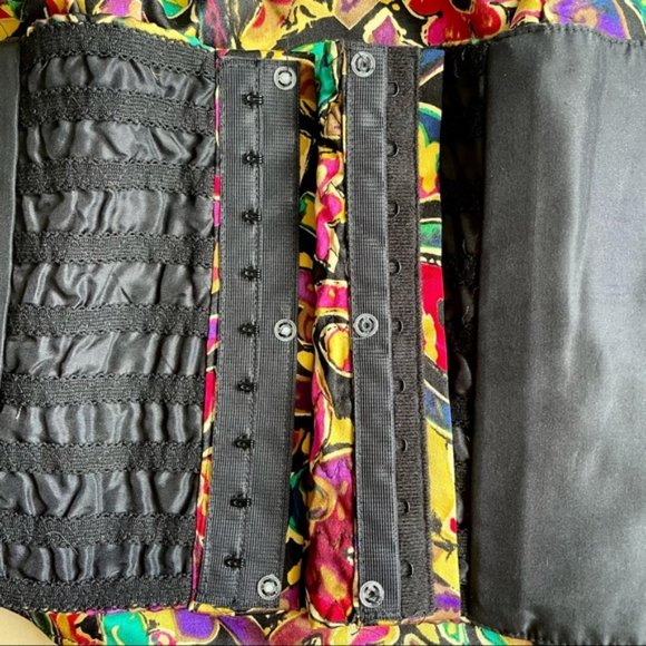 Vintage 90s Silk Bustier Crop Corset Tube Top - M - Picture 4 of 7